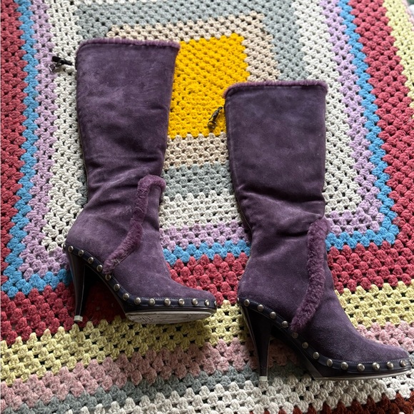 Nike Lab Purple Suede Women's Boots - Picture 2 of 10